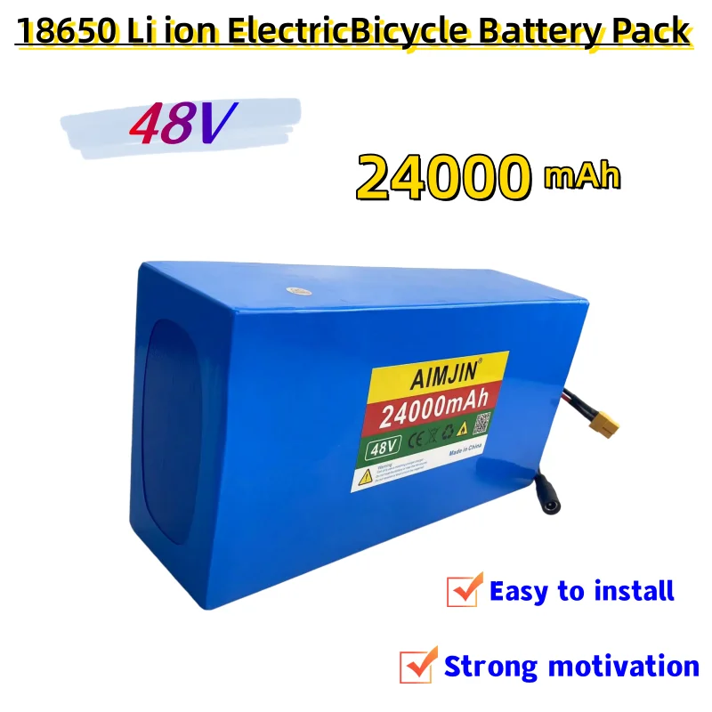 

NEW 48V Battery Pack 24Ah 18650 Lithium Battery 1000W High Power 54.6V Electric Scooter Battery Built-in 50A BMS