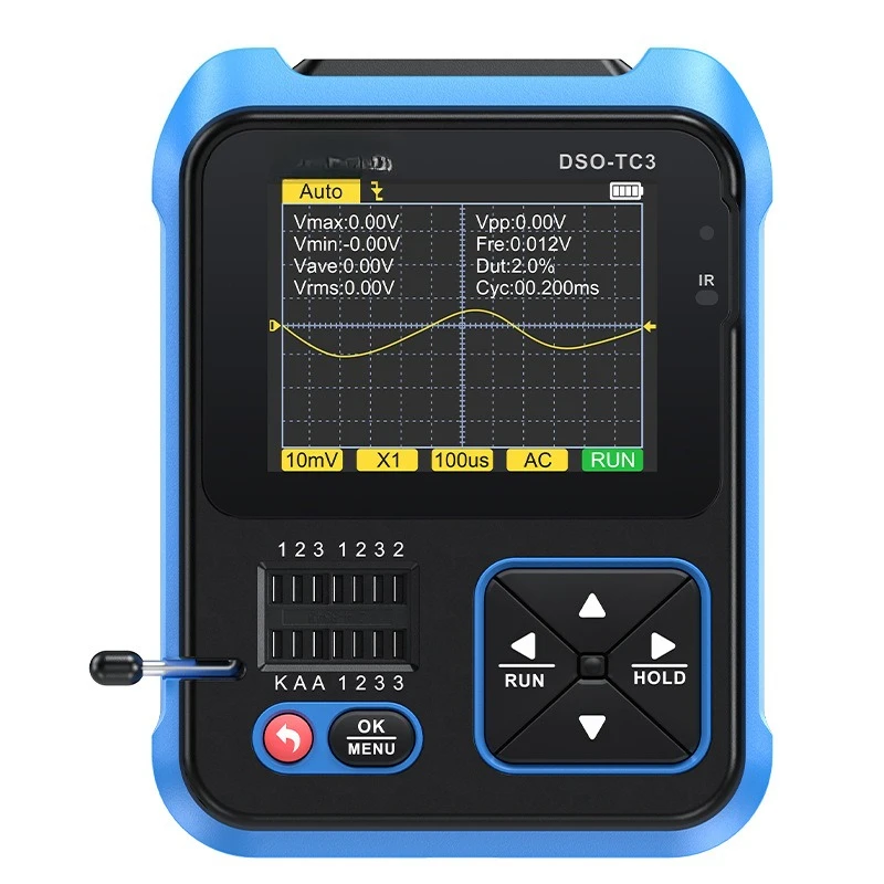 Digital oscilloscope DSO-TC3 transistor tester LCR meter 3-in-1 portable handheld small