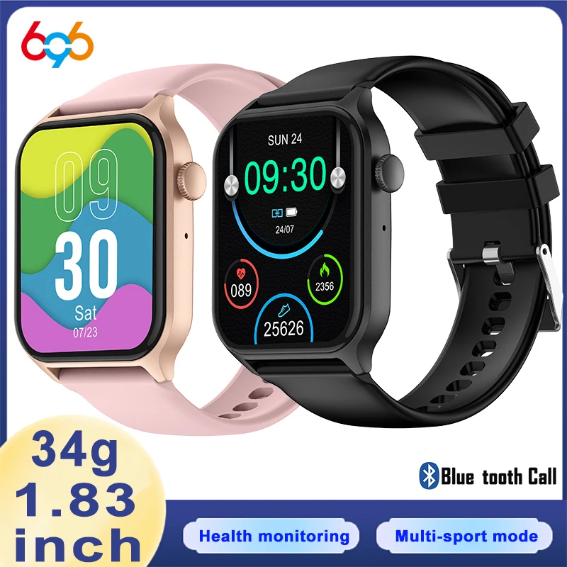 

Smartwatch Waterproof 1.83"HD Screen Sleep&Health Monitor Blue Tooth Call Multi-Sport Modes Fashion Smart Watches Women Men Gift