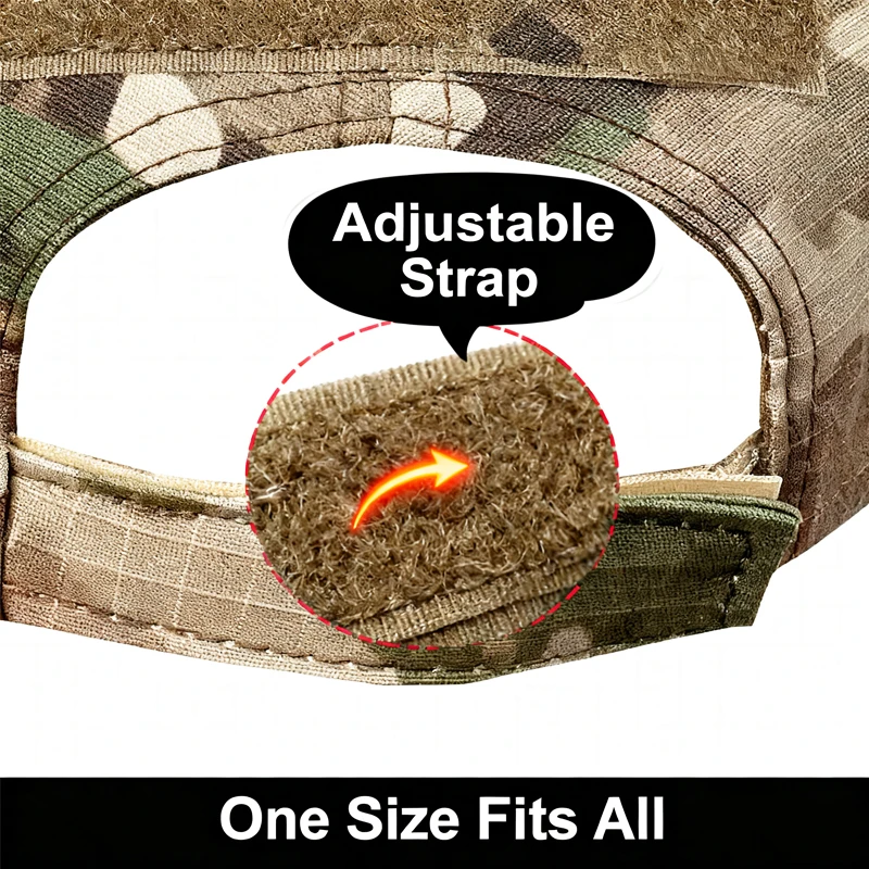 Tactical Military Baseball Cap with Velcro Patch Adjustable Camouflage Hat for Men Outdoor Hunting Airsoft Army Caps OPS Style view 5