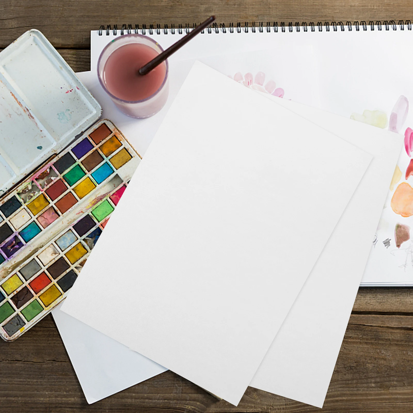 

50 Sheets Watercolor Paper Papers Small Bulk Cotton Drawing Pad Student Watercolour