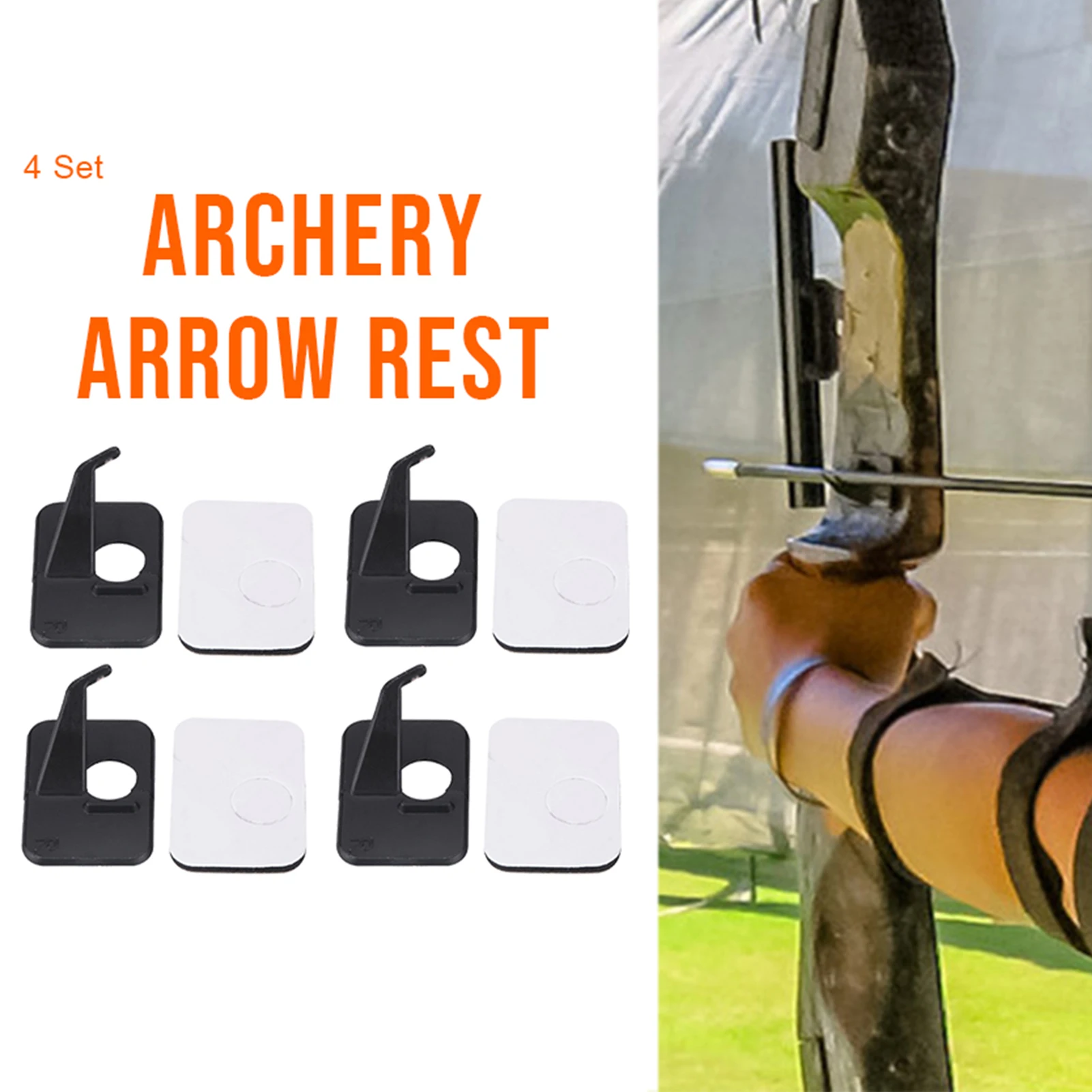 4 Set Archery Arrow Rest Recurve Bow Plastic Right Hand Hunting Accessories Archery Rest Hunting Accessories Archery Arrow Rest