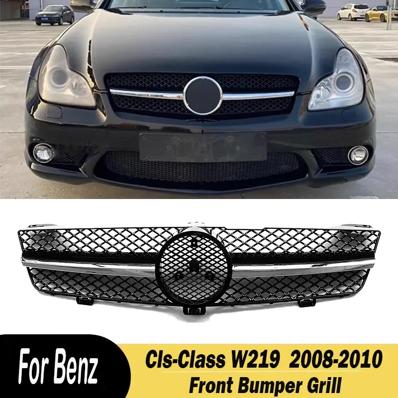 For Mercedes-Benz Cls-Class W219 CLS350 CLS500 CLS550 SLS600 CLS63 AMG 2008-2010 Car Front Bumper Grill Hood Grille