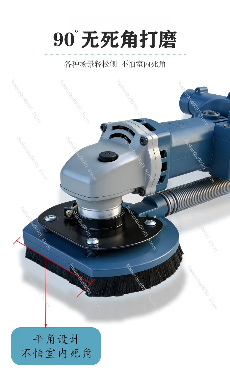 Handheld Dustless Concrete Grinder, High Power Wall & Angle Grinder with Vacuum, Heavy Duty Masons Tool