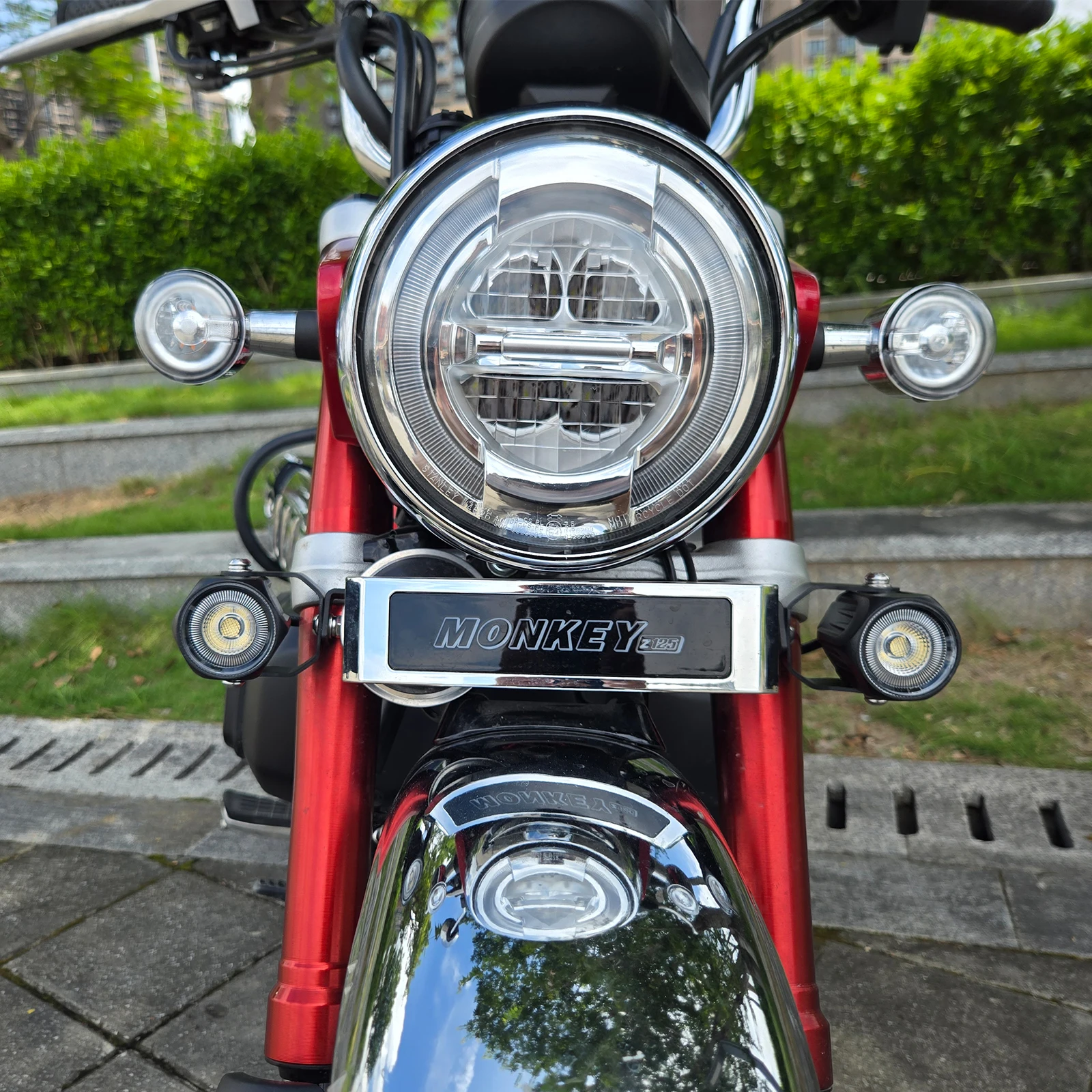 LED DRL Front Emblem Light Kit W/Connector Fits Honda Monkey 125