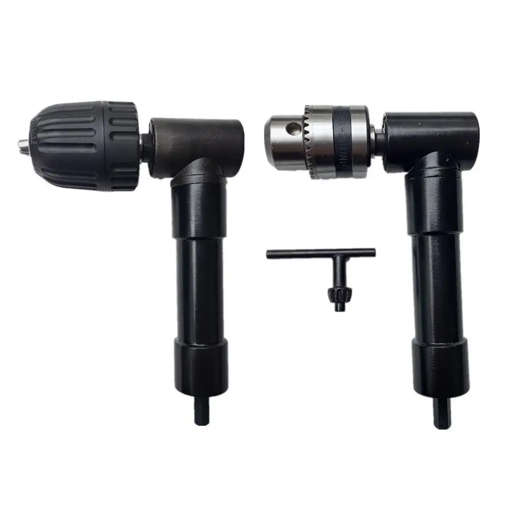 90 Degree Right Angle Drill Attachment, Corner Adapter with 0.8-10mm 3-Jaw Chuck Cabinet Hinge Installation Tool