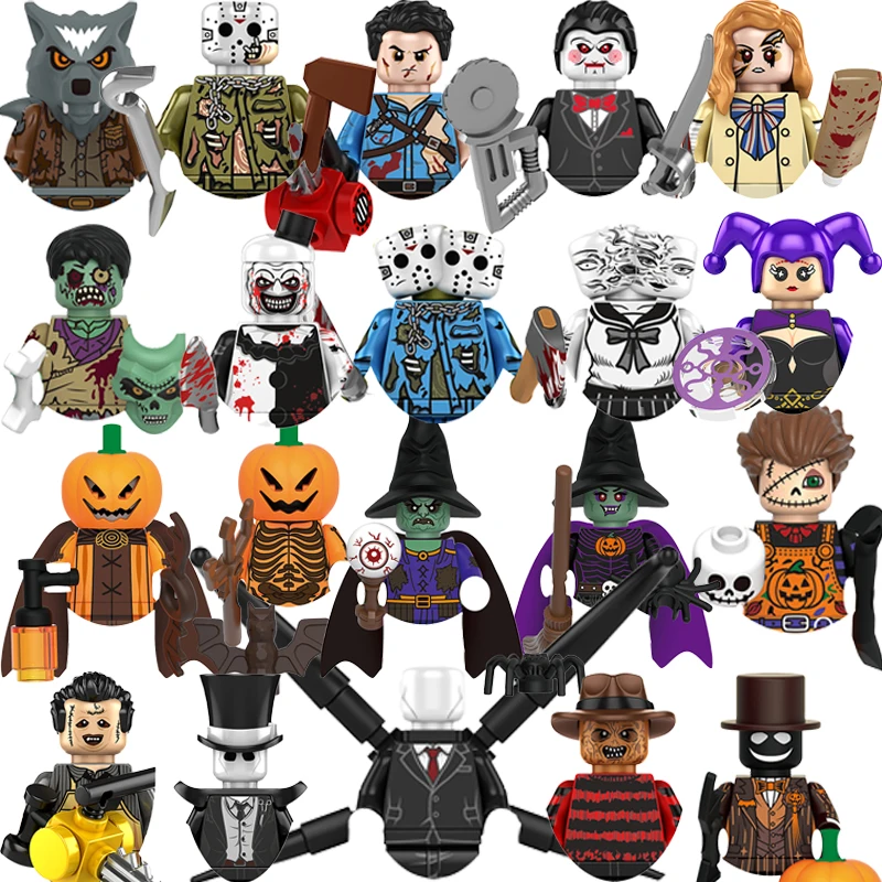 Novos Blocos de Montar de Halloween: Minifiguras Terrifier Death Megan - Brinquedos e Presentes para Crianças e Adultos