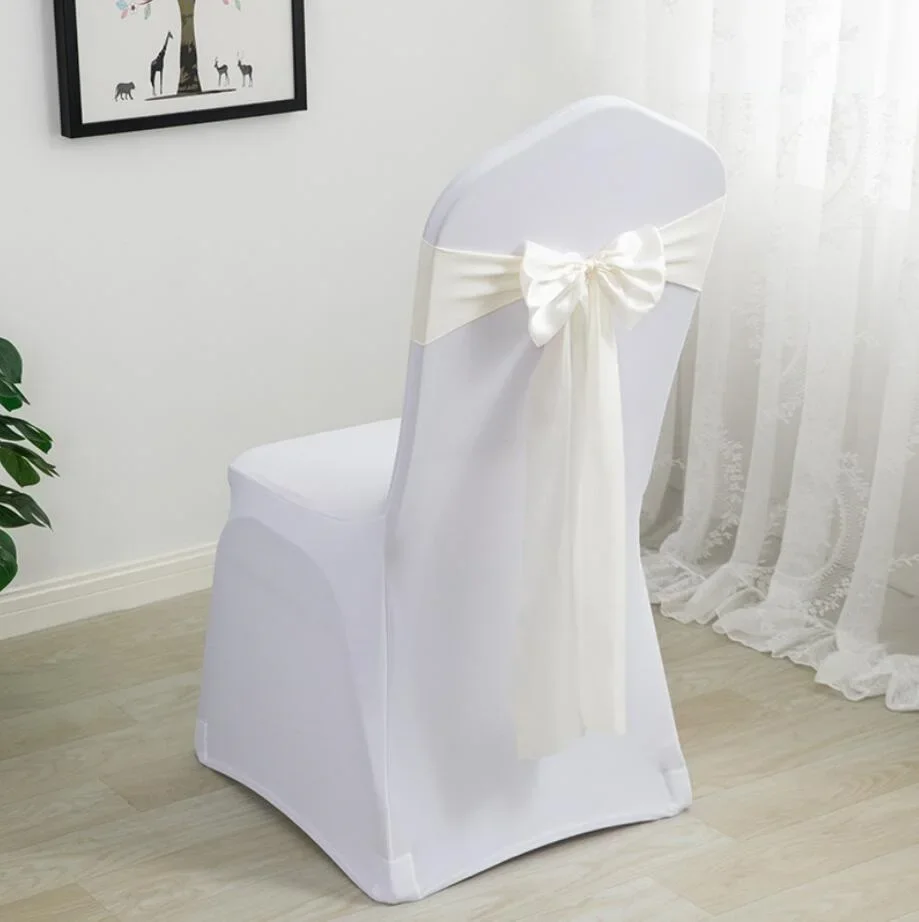 Spandex Chair Sashes Wedding Ready Made Bow Tie Stretch Hotel Birthday Party Show Decoration On Sale Universal