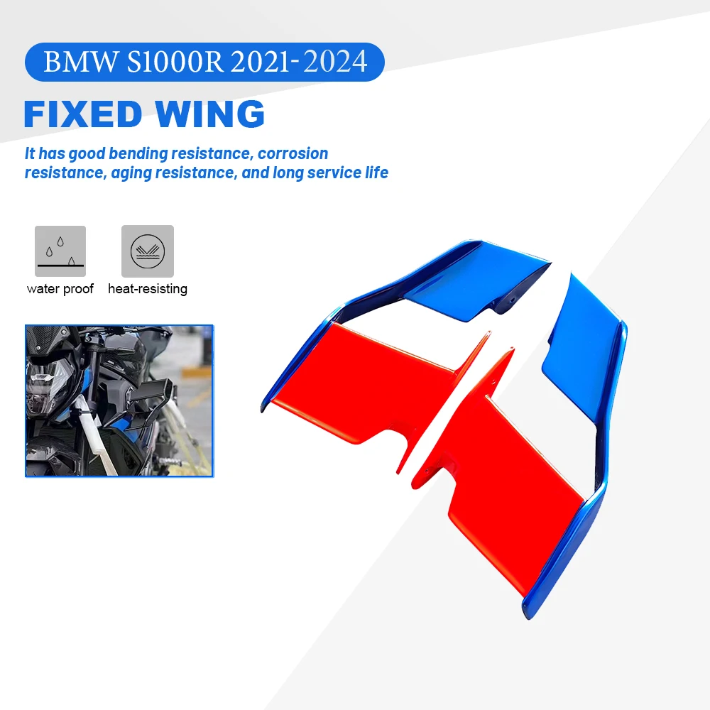 

2024 NEW Fairing Fixed Wing For BMW S1000R M1000R S1000 R M1000 R 2021-2024 Windshield Wing Front Aerodynamic Spoiler Winglet