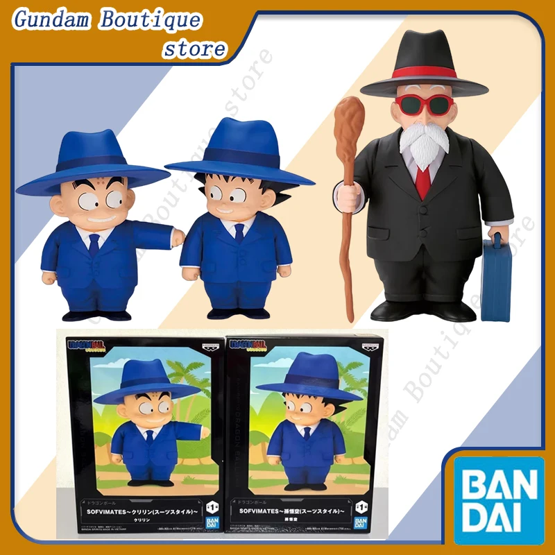 Oryginalna figurka kolekcjonerska Bandai BANPRESTO Son Goku Krillin Kame Sennin SOFVIMATES, model anime, zabawka, ozdoba, prezent dla dzieci