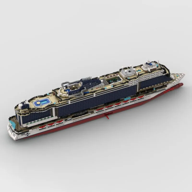 جديد MOC بنة نموذج باخرة شاطئ البحر الفاخرة كروز وحدات لعبة أطفال هدية لتقوم بها بنفسك مجموعة التجميع #3