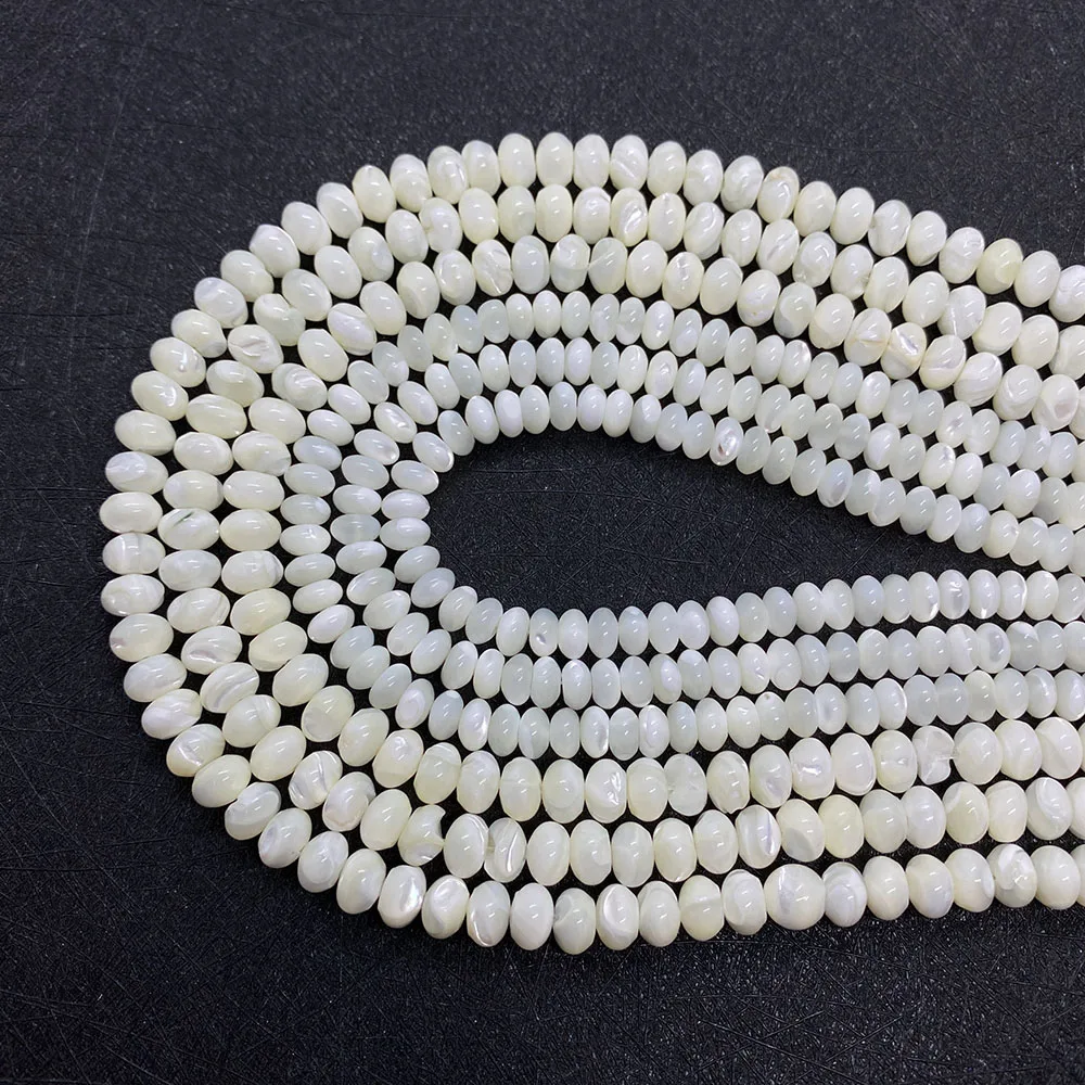 

Natural White Freshwater Shell Beads Mother of Pearl Shell Spacer Loose Bead For Jewelry Making DIY Necklace Bracelet