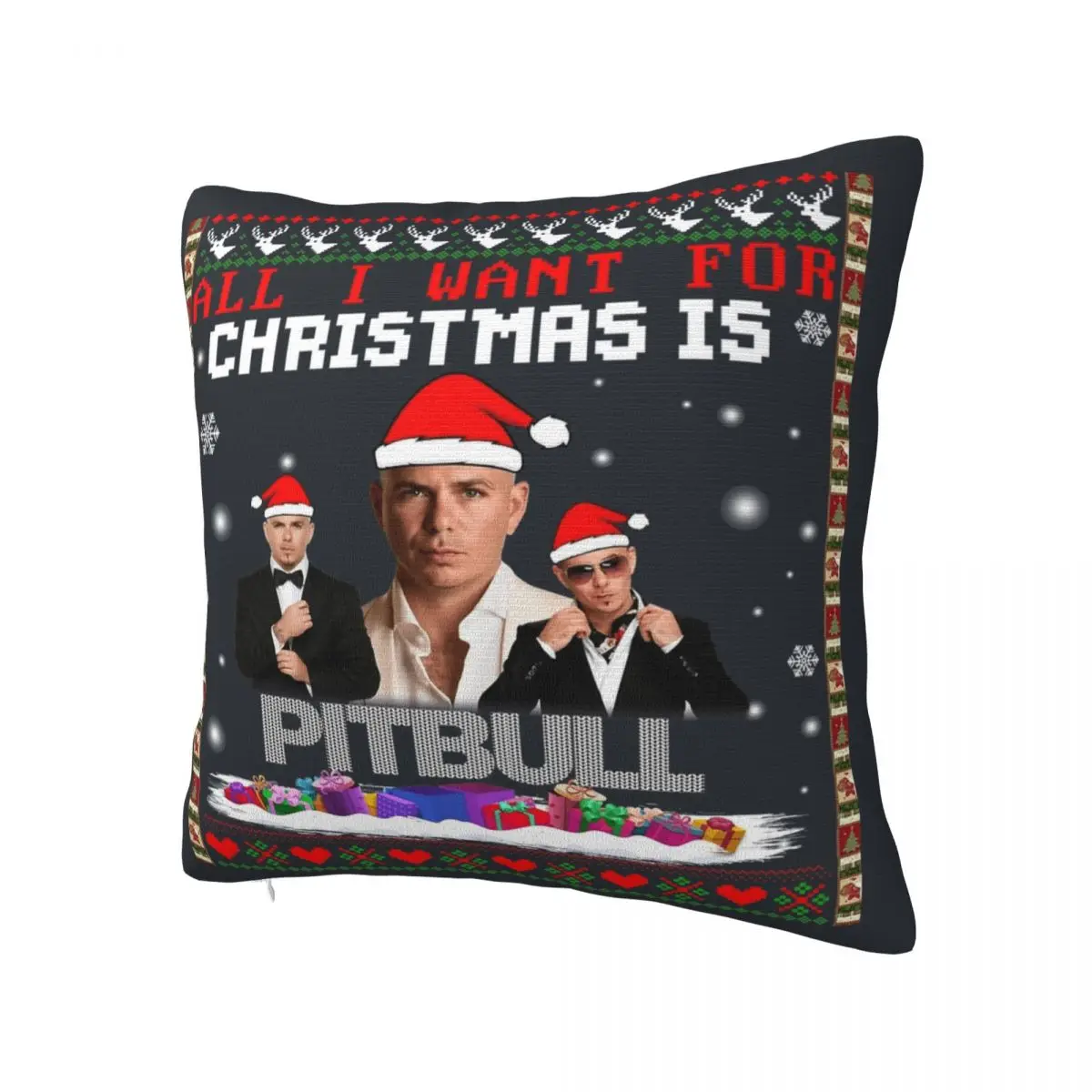 Mr Worldwide Pitbull Pillow Case Christmas Fashion Pillow Cover Soft Graphic Cushion Cover Pillowcases For Sofa Car Home Decor