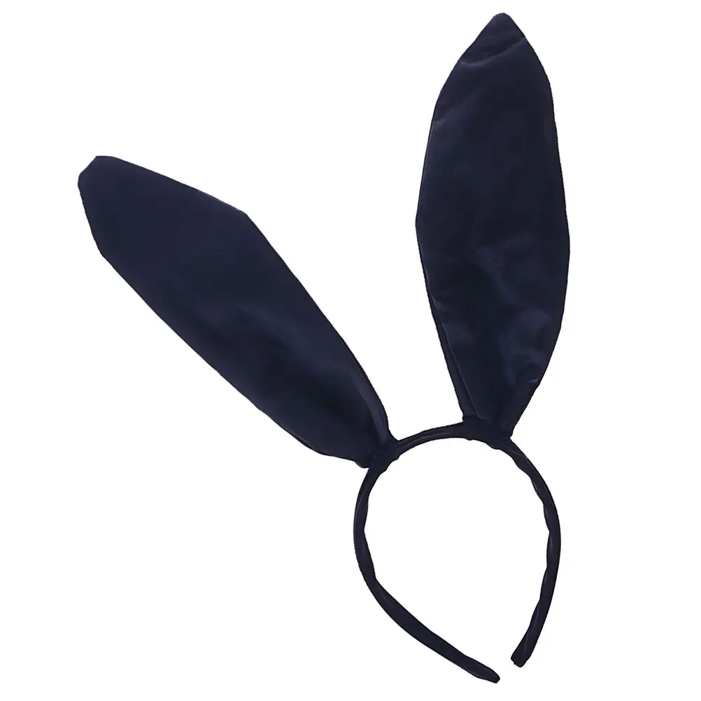

20 Cm Head Band Bunny Ear Headband Rabbit Hair Accessories Make up Hairband Black