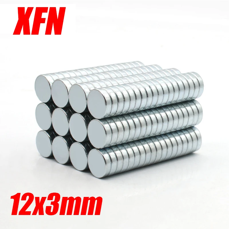 Super Strong Magnet 12x3mm N35 Round Magnetic NdFeB Neodymium magnet Powerful Disc imanes for DIY Craft Office Kitchen Fixation