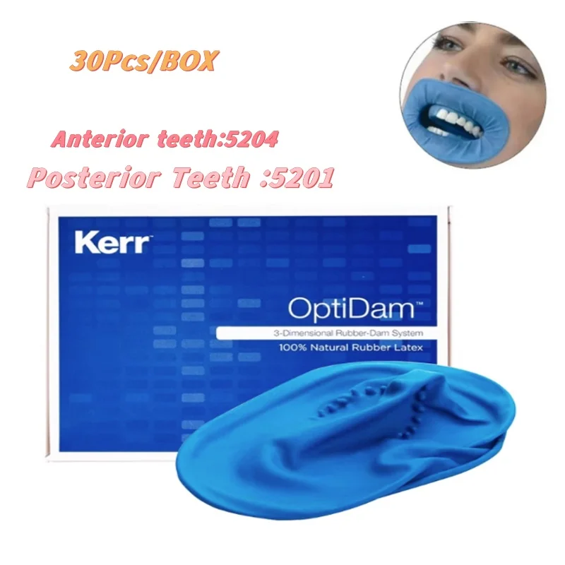 

30Pcs/Box Dental Kerr 3D Rubber Dam Sheet Natural Latex Rubber Barrier Dams Dental Materials for Teeth Whitening