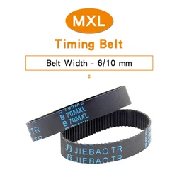 1Piece Timing Belt 49MXL/49.6MXL/50MXL/51MXL/52MXL/53MXL/53.6MXL/54MXL/56MXL/57MXL/58MXL Teeth Pitch 2.032mm Belt Width 6/10mm