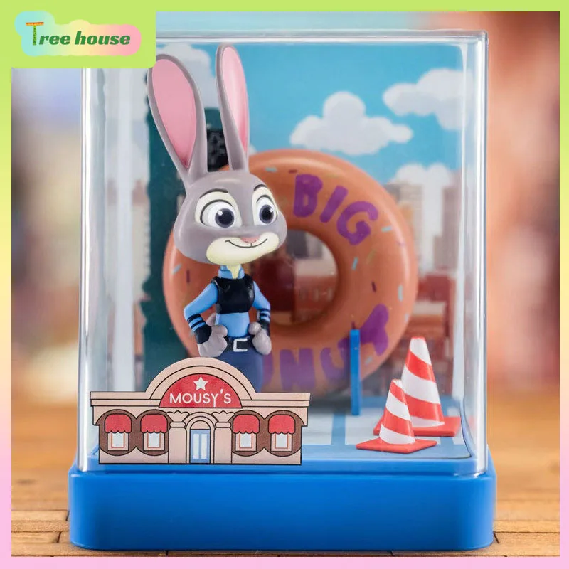 

In Stock Genuine Disney Zootopia Blind Box Building Block Judy Nick Wilde Desktop Ornament Trendy Toy Collectible Gift Toys