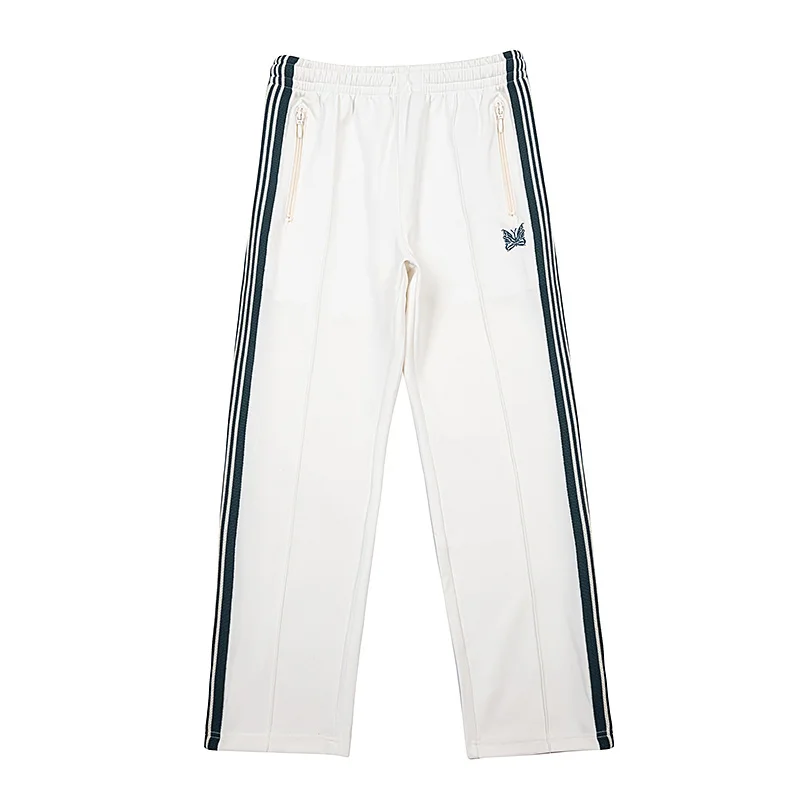 

New White Embroidery Logo Side Edge Weaving Casual Pants Men Woman Straight Cylinder High Street Loose Trend Trousers