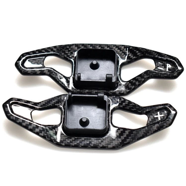 

Glossy Carbon Fiber Car Steering Wheel Shift Paddle for Audi A4 A5 A6 B9 C8 S4 Q3 2020 2021 Car Interior Accessories