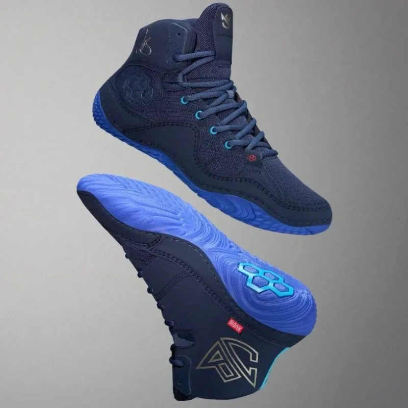 New Hot Sale Couples Wrestling Shoes High Top Boxing Shoes Unisex Lace Up Men Boxing Sport Shoe Professional Men Fighting S