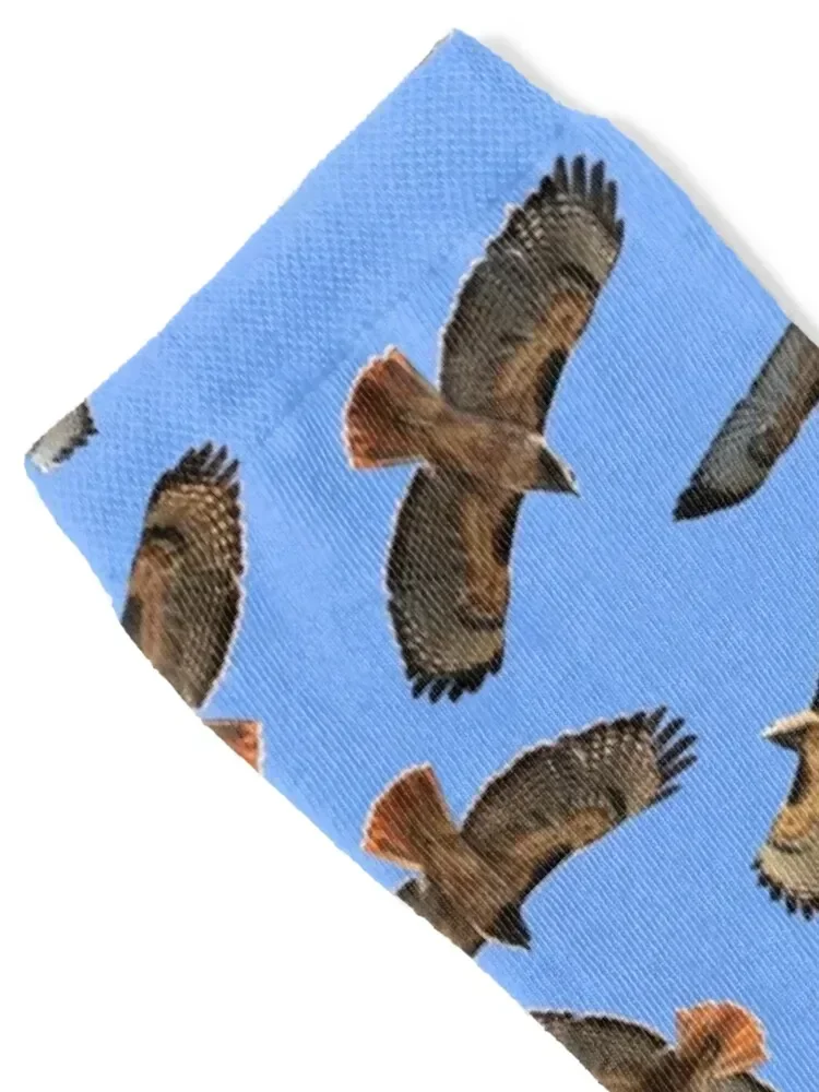 Red Tail Hawk Collage Socks hiking Thermal man winter summer Women's Socks Men's