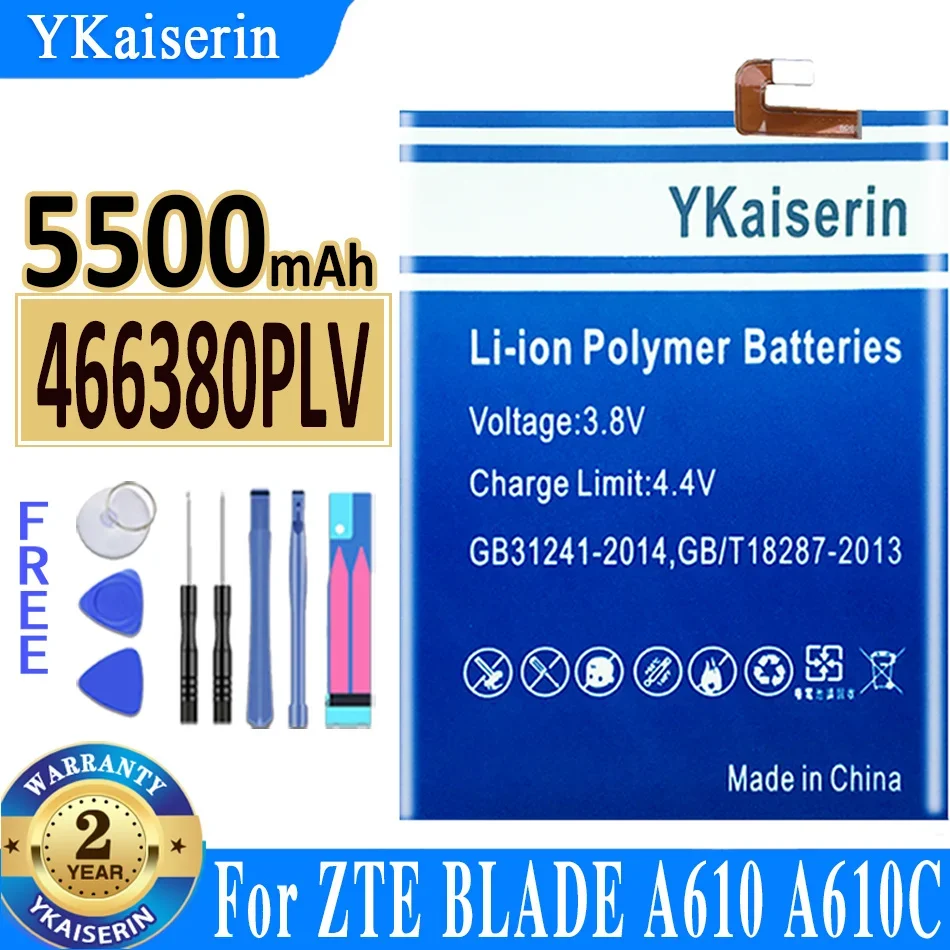 YKaiserin Battery For ZTE Blade V9/V10/V9Vita/V10Vita/A7 Vita/A4/A5 2020/A3 2019/A520/A521/A6 A6020/A6 Lite/A0622/A610/A610C/L8