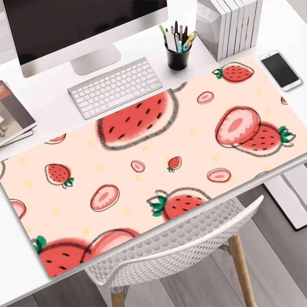 Cute Fruit Mousepad Large Gaming Mouse Pad LockEdge Thickened Computer Keyboard Table Desk Mat