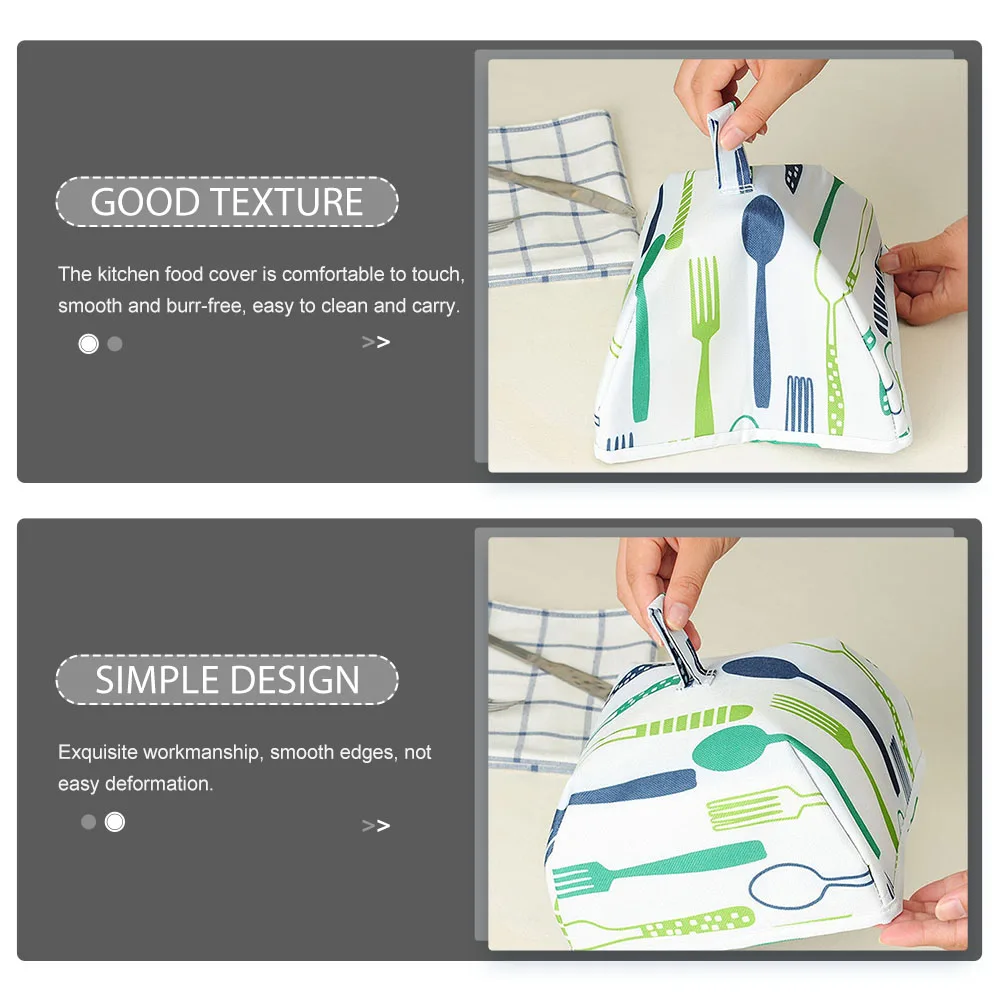 

3pcs Insulated Cover Reusable Printing Heat Preservation Foldable Kitchen Protector Portable Table Food Protection Covers