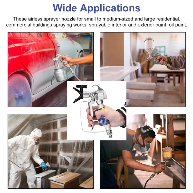 Spray Tips For Airless Sprayer Airless Sprayer Nozzle Kit Sprayer Accessories Metal+Plastic