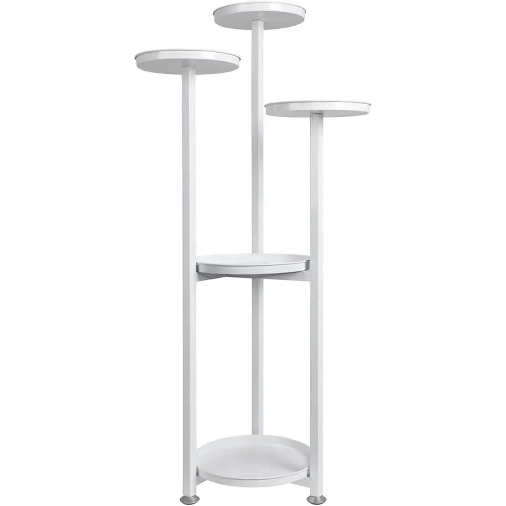 

Металлическая подставка для растений с 5 ярусами и нижней полкой для декора сада (для использования в помещении и на улице)