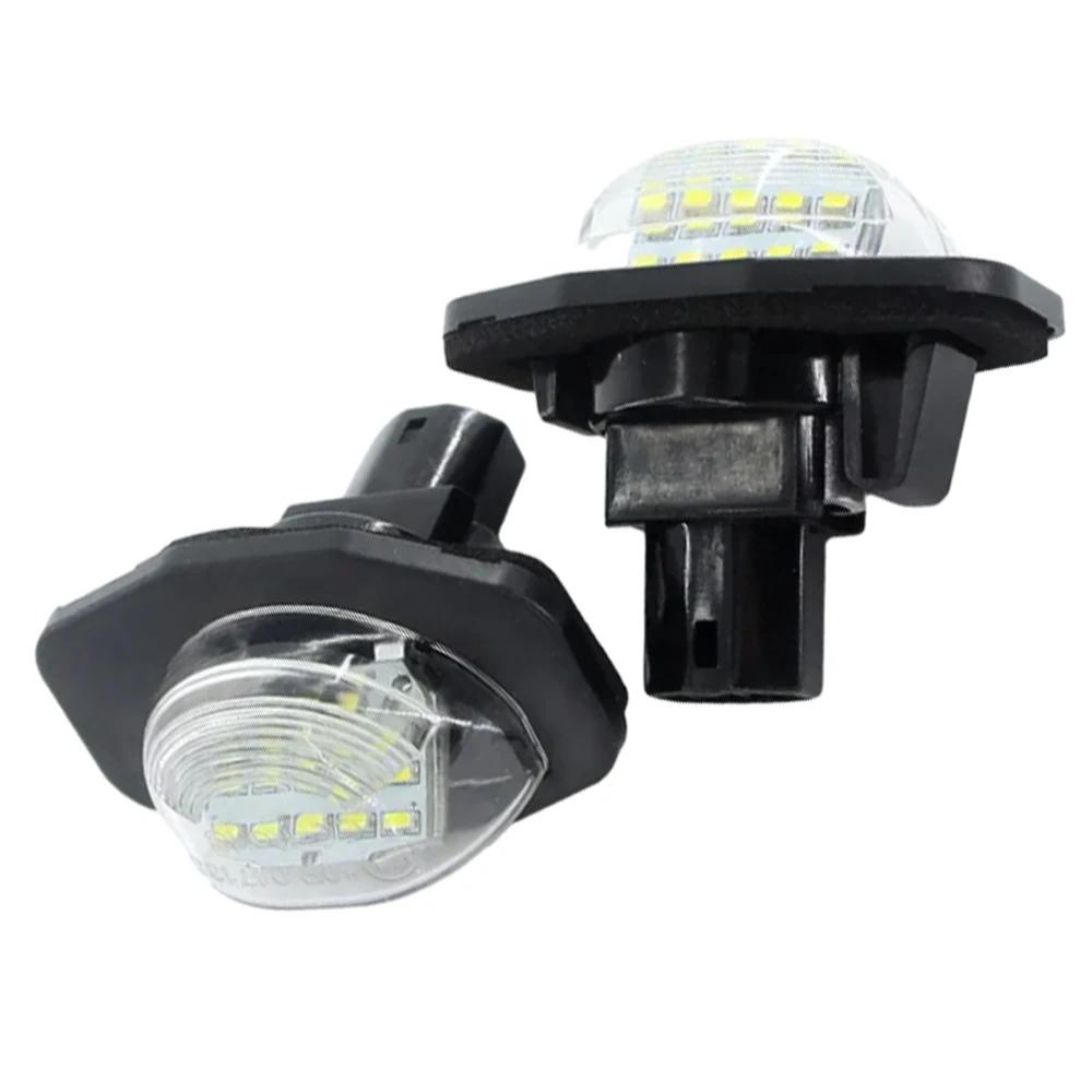 Pair LED Number License Plate Light Lamp Xenon White Fit for Toyota Alphard-GGH20 2008- High Power Illumination ABS