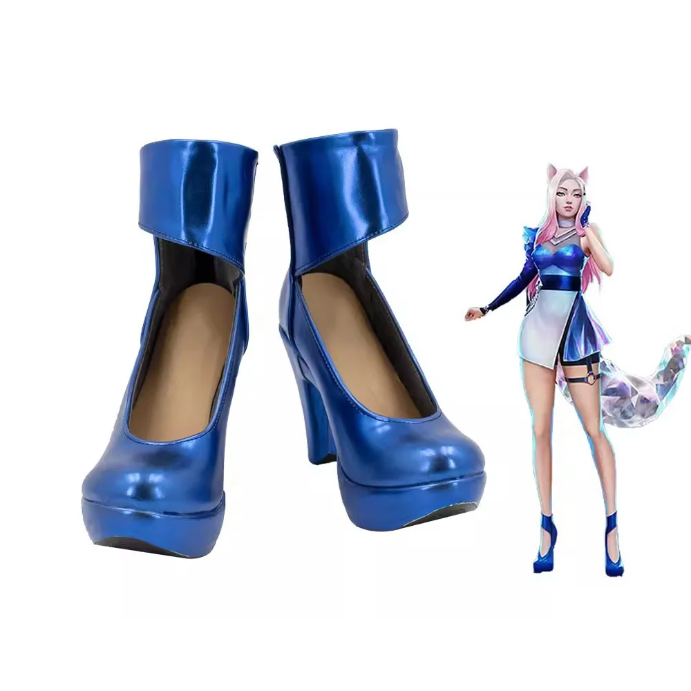 KDA Ahri Cosplay Shoes Boots Sexy KDA All Out Pop Star Cosplay Props Accessories Halloween Party Custom-made High Heel for Girls