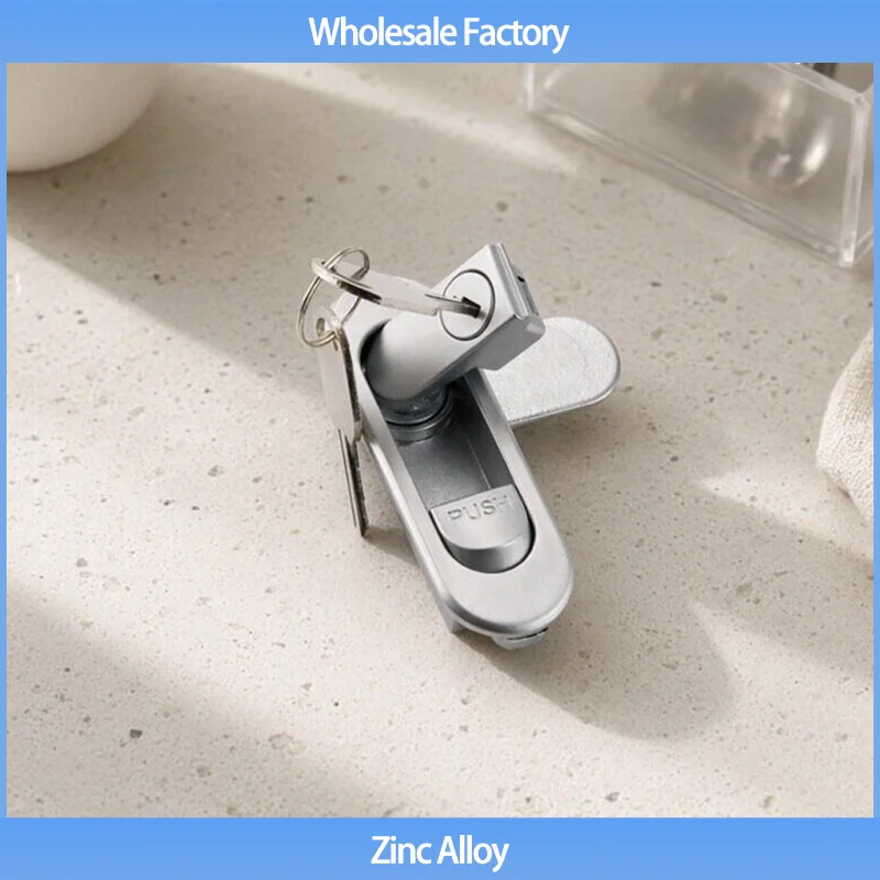 3 Piece Push Type Bounce Lock Zinc Alloy Matte Suitable For Flat Lock Of Industrial Machinery Equipment Cabinet Door Lock
