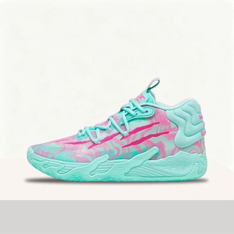 

Puma MB.03 Men's Mid-Top Basketball Shoes: Stylish, Comfortable, Minimalist, Cushioned, and Durable in Blue and Red 310511-01