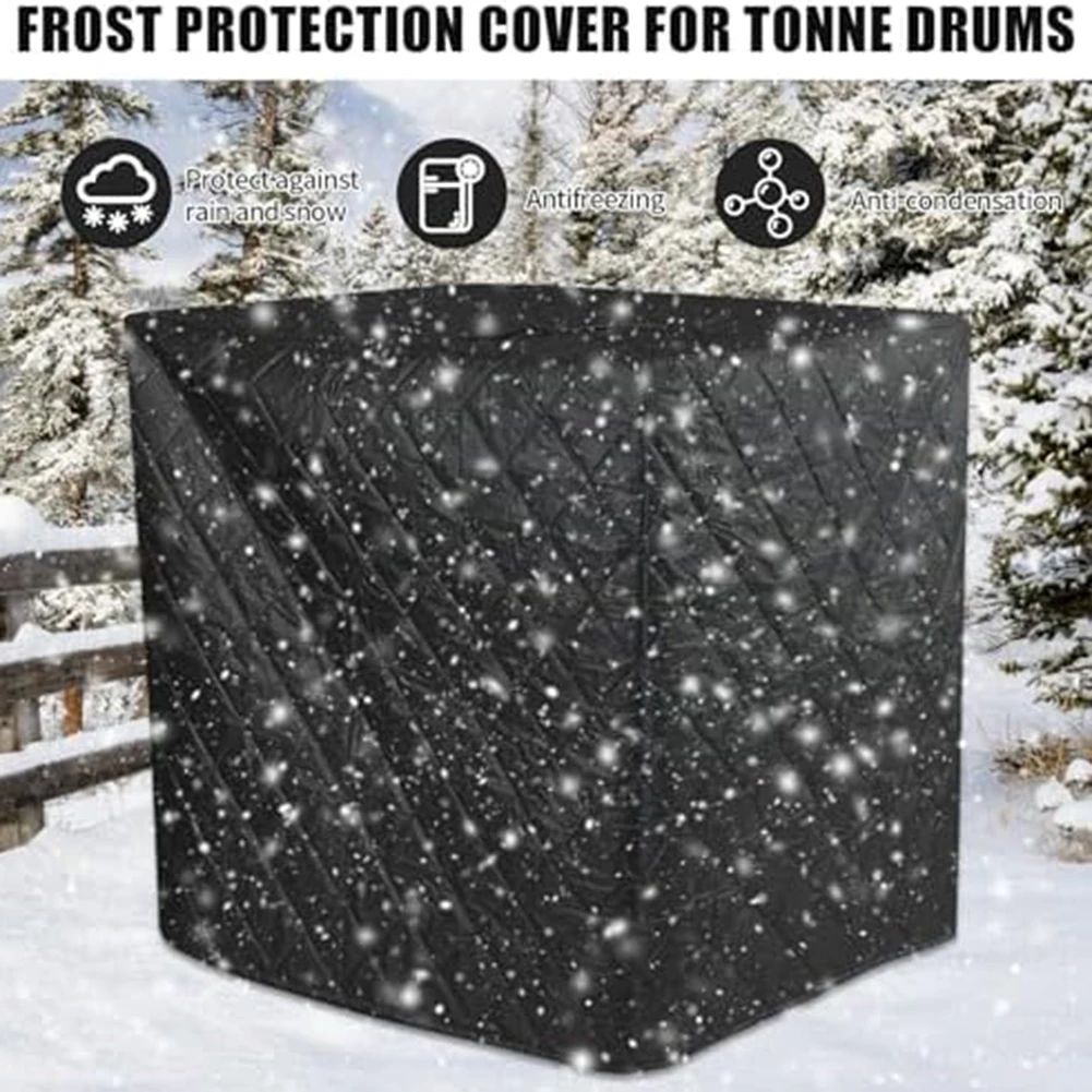 Easy Install IBC Tank Cover Rainwater Tank Cover 120 * 100 * 116cm Frost-Proof Cover Sturdy Seams Thick Insulation