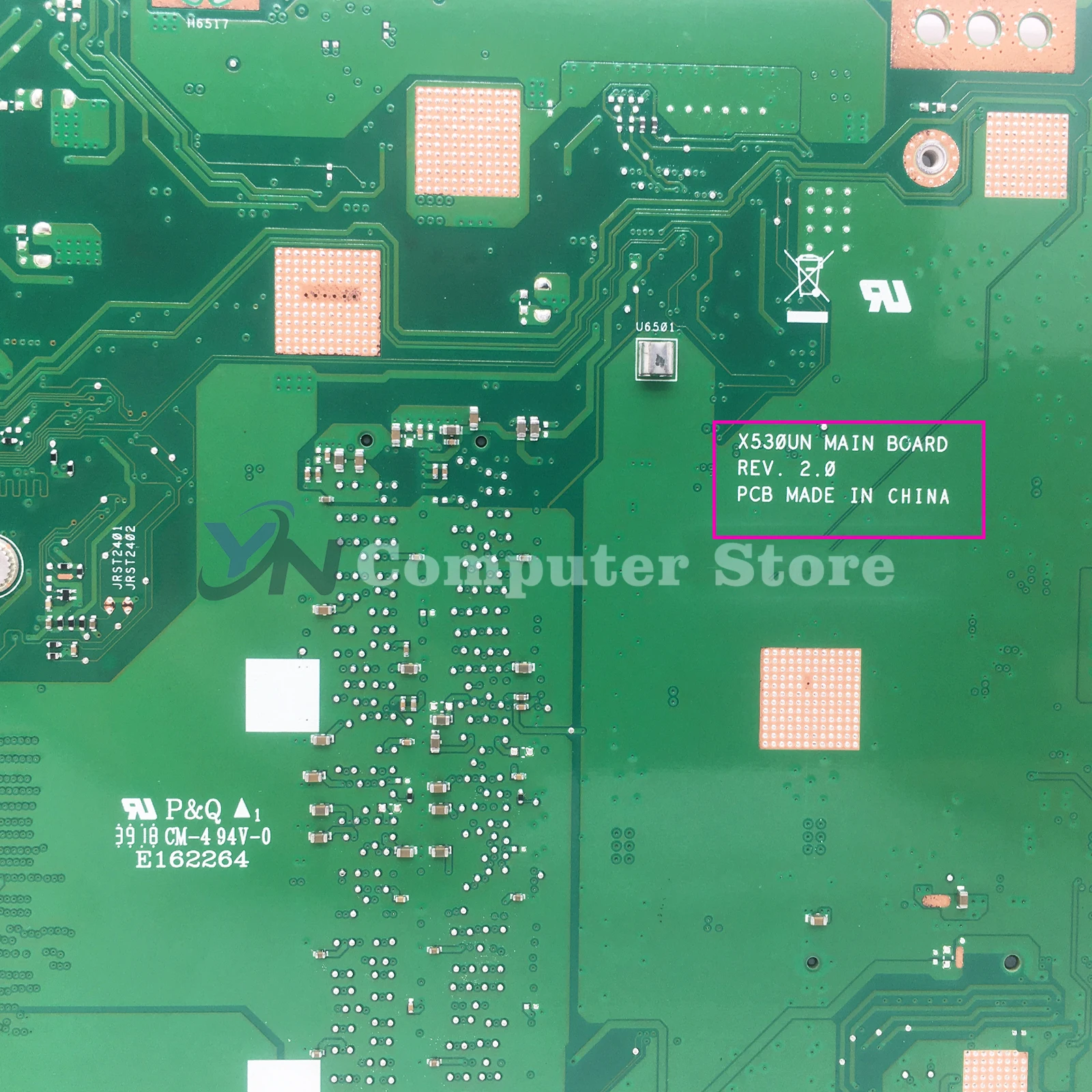 Scheda madre X530UN per ASUS X530UA X530UF A530U F530U V530U R530U K530U S530U X530UNO scheda madre del computer portatile I3 I5 I7 8th Gen