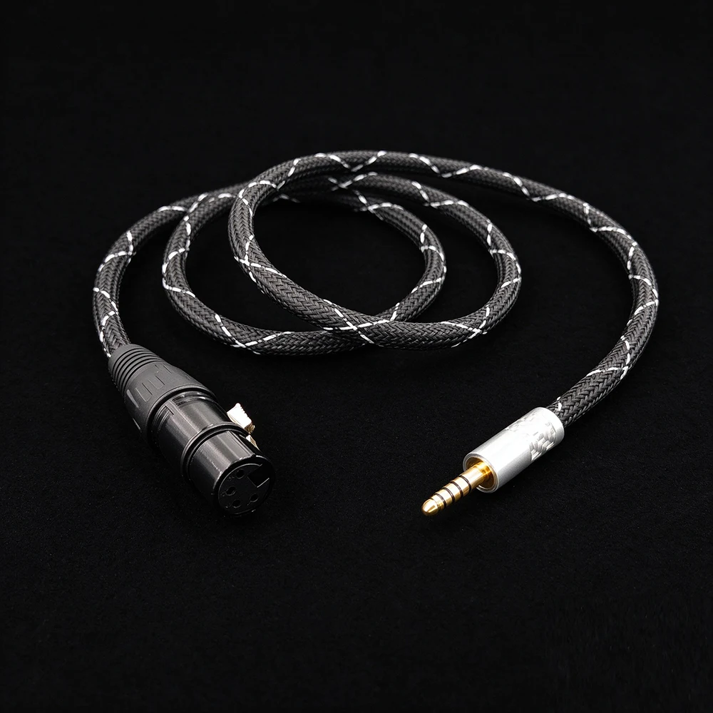 Headphones 4.4mm Male/Female 5-Pole to XLR 4-Pin Jack Female/male Audio Balance Upgrade Cable
