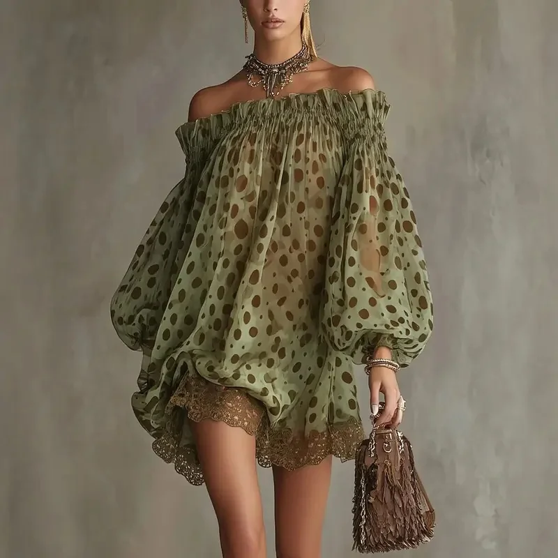 fashion-women-elegant-polka-dot-party-cocktail-short-dress-off-the-shoulder-puff-sleeve-lace-hem-loose-fit-evening-mini-dresses
