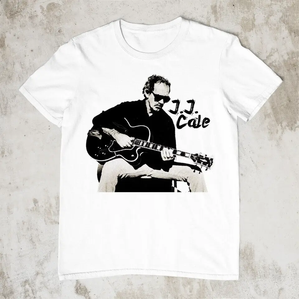 New Rare JJ Cale Play Guitar Cotton White All Size Unisex T Shirt ND225