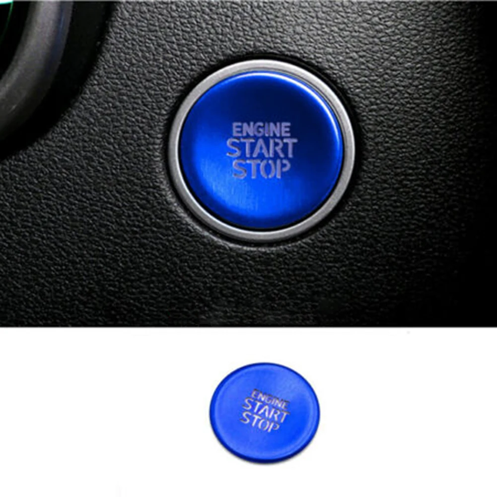 

1x Blue Car Engine Start Stop Button Switch Cover Trim For Hyundai Tucson 2022 2023 Button Decoration Trim Accessories Tool