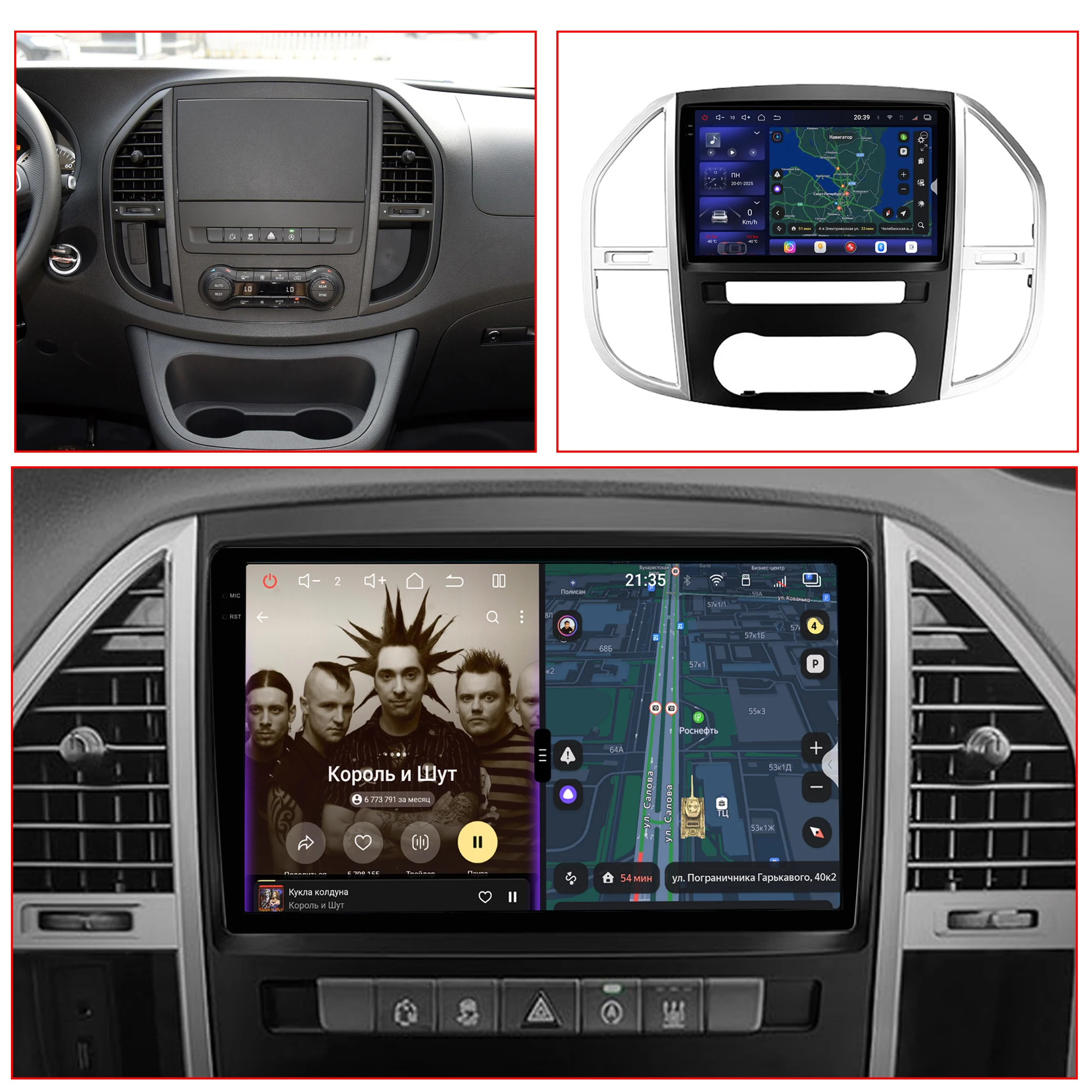 2K redpower CRYSTAL 85168 icar radio for Mercedes-Benz Vito 2016-2021 Android car DVD player 2 Din Video Screen
