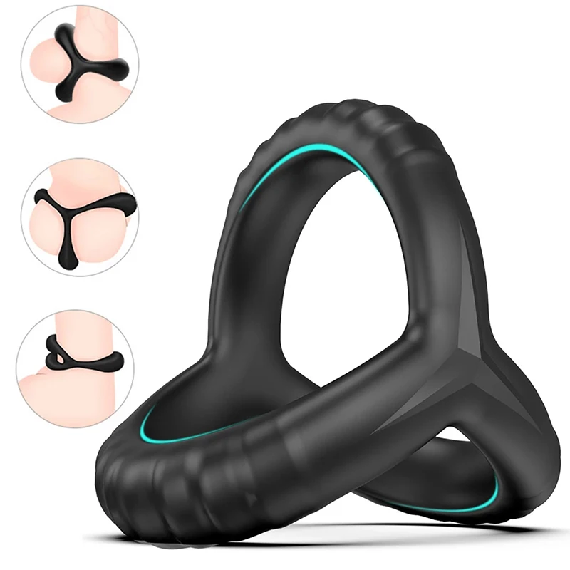 Reusable Penis Ring Silicone Semen Lock Ring Penis Enlargement Delayed Ejaculation Cock Sleeve Couple Sex Toys For Men Products