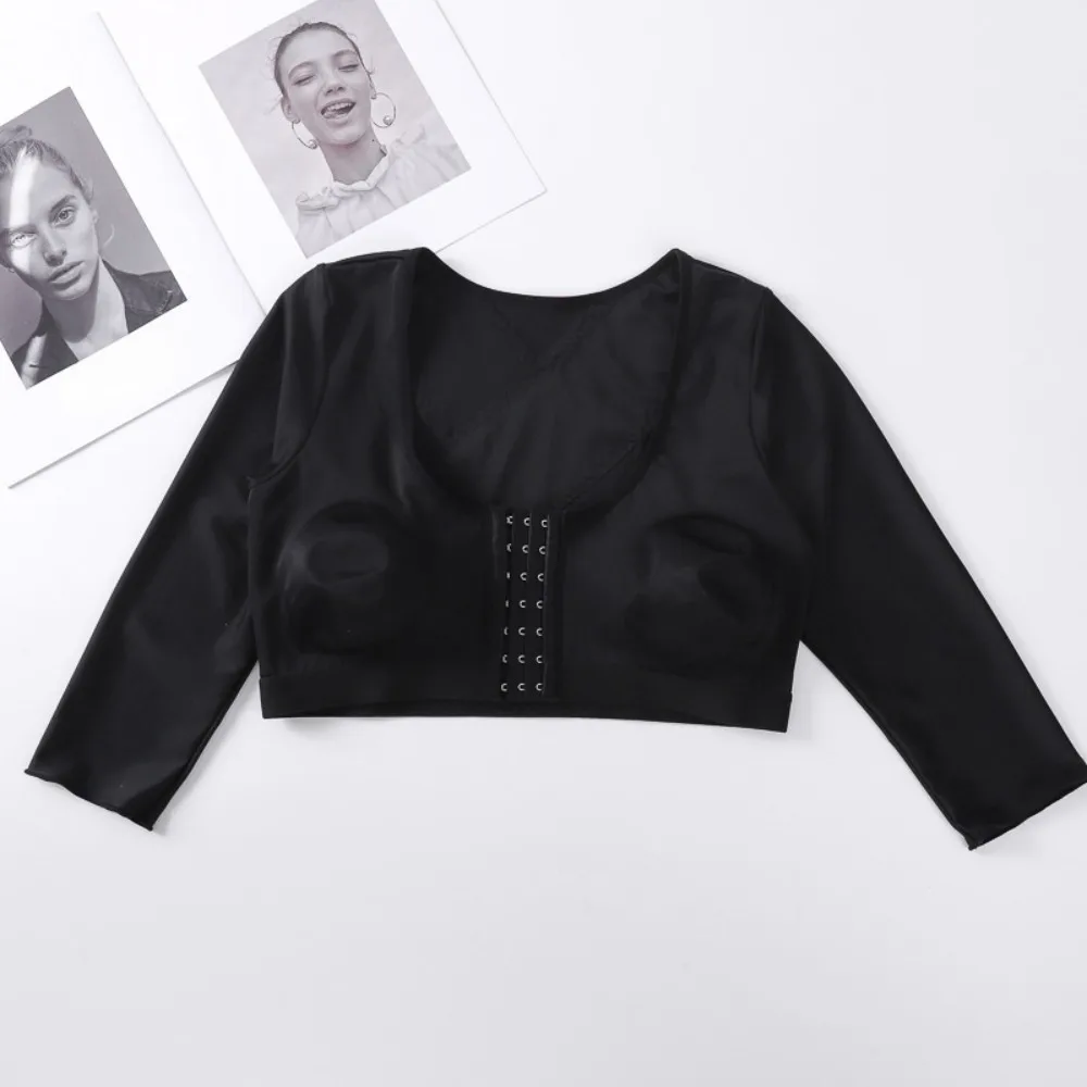 ملابس داخلية لتشكيل الجسم للتحكم في البطن، حمالة صدر رياضية لليوجا قابلة للتعديل، أكمام سبعة أرباع