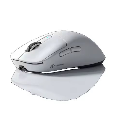 Mouse Gamer Sem Fio Tri-Mode ATTACK SHARK X3, 49g Ultraleve, Sensor PAW3395 26000DPI, Switches Kailh Black Mamba 80M