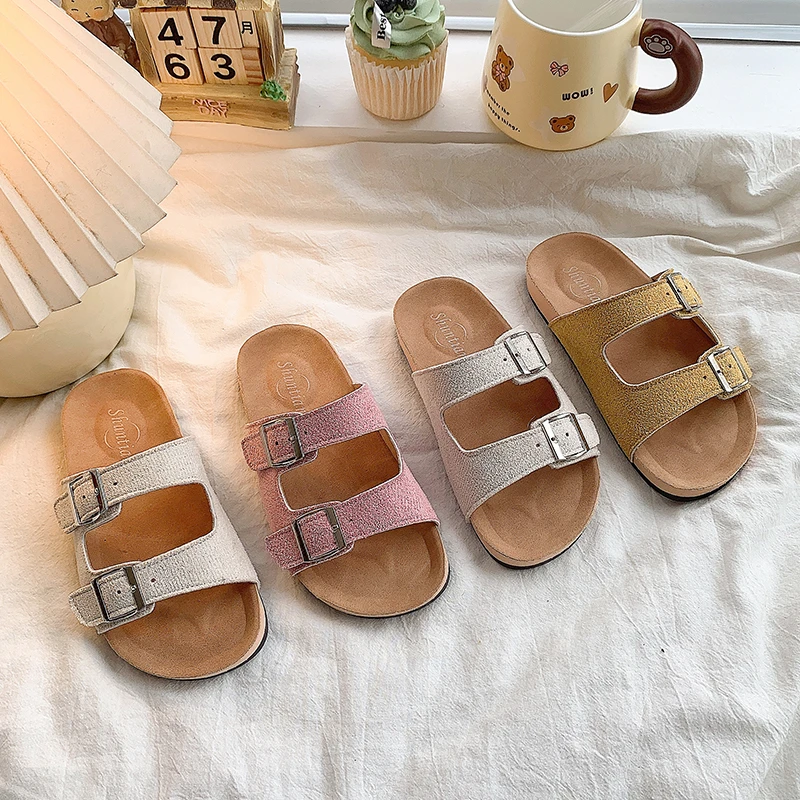 

Мужская и женская летняя верхняя одежда, противоскользящая обувь из натуральной кожи с пробкой Birken, спортивные пляжные крутые тапочки