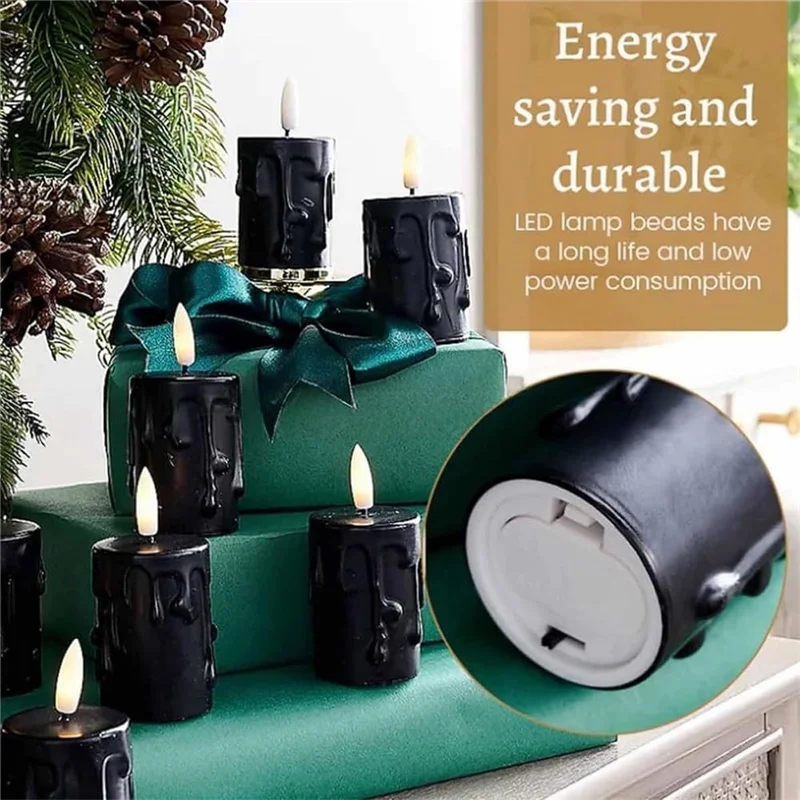 A25F-Festival Clip Led per candele natalizie Clip su candele per albero di Natale Candele tremolanti a batteria