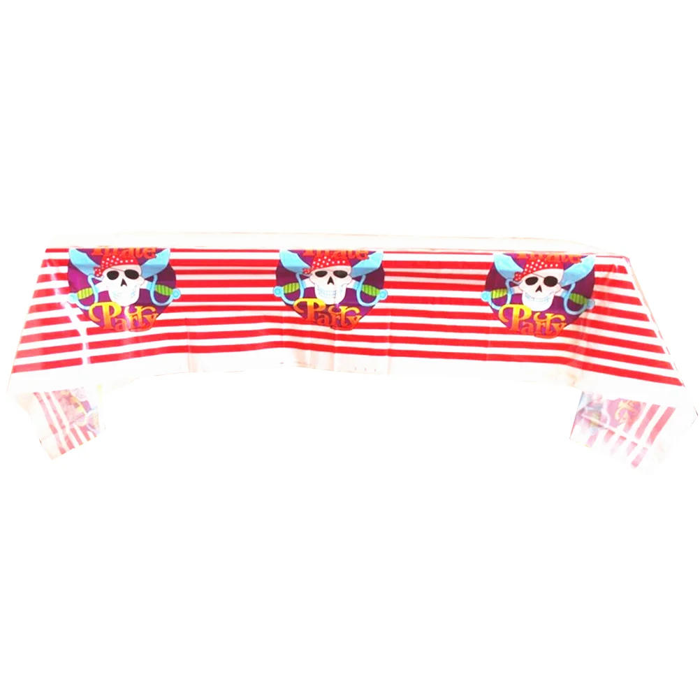 

Party Tablecloth Disposable Table Covers PE Pirate Tablecloths Table Decor Party Supplies Holiday Decorations (Red)