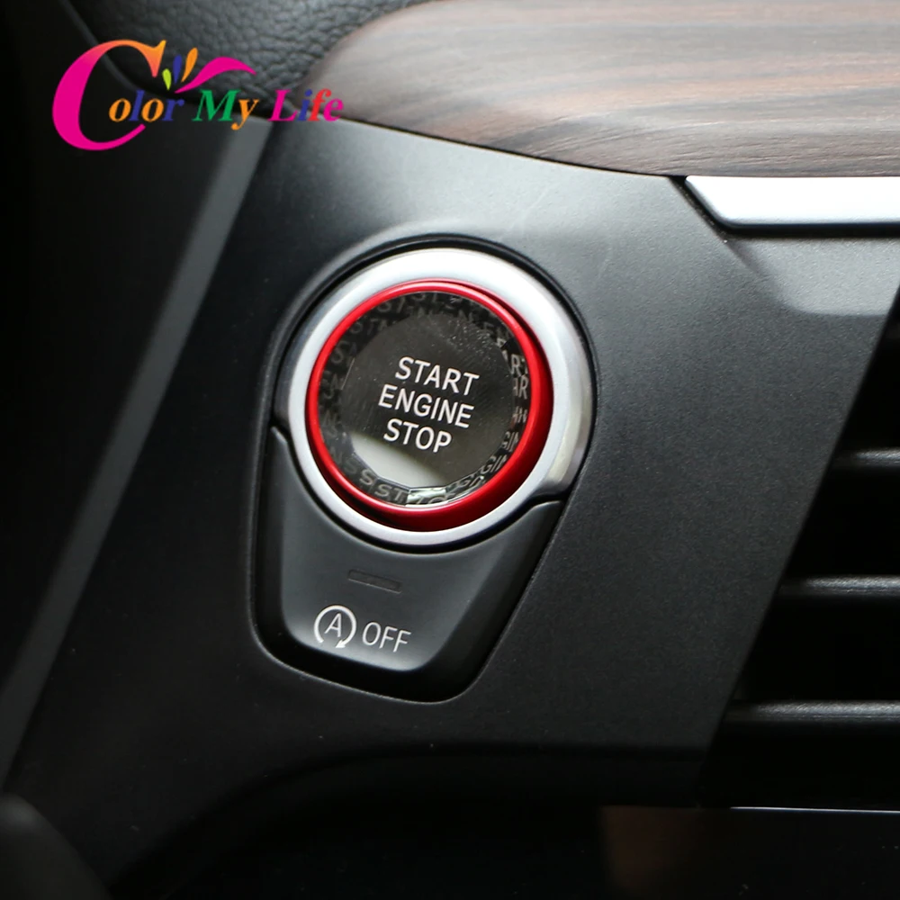 Car Engine Push Start Stop Buttons Ring Cover Pour for BMW X3 X4 G01 G02 2018-2022 Cap Circle Cases