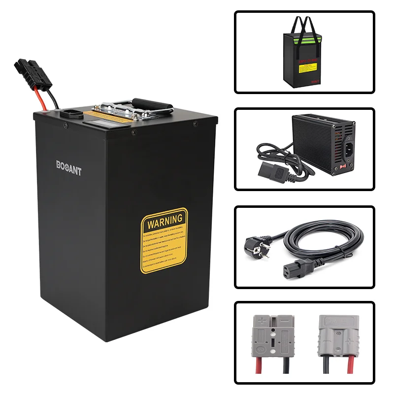 Booant 2880WH Bluetooth 48v 60ah Lithium Battery Pack For 2800W Motor LED Display With 10A Charger Free Shipping